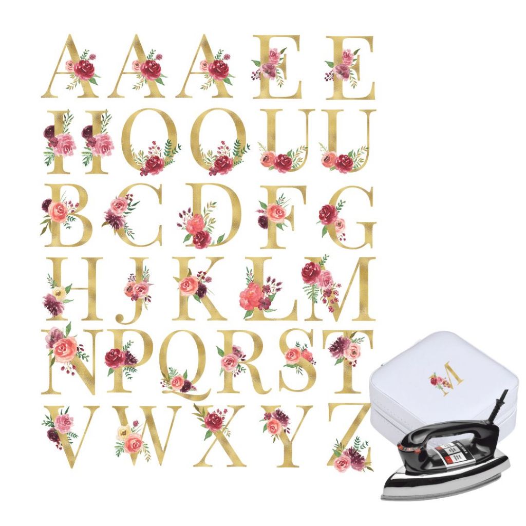 Adesivo Termocolante Monograma Alfabeto Patch Digital DTF 2,5cm Letras para Roupas Tecidos Ferro de Passar em Oferta na Shopee