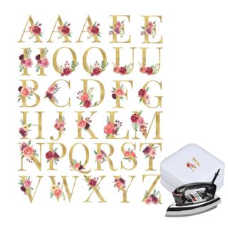 Adesivo Termocolante Monograma Alfabeto Patch Digital DTF 2,5cm Letras para Roupas Tecidos Ferro de Passar em Oferta na Shopee