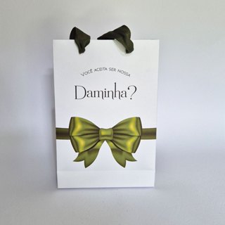 Sacola para daminha verde oliva em Oferta na Shopee