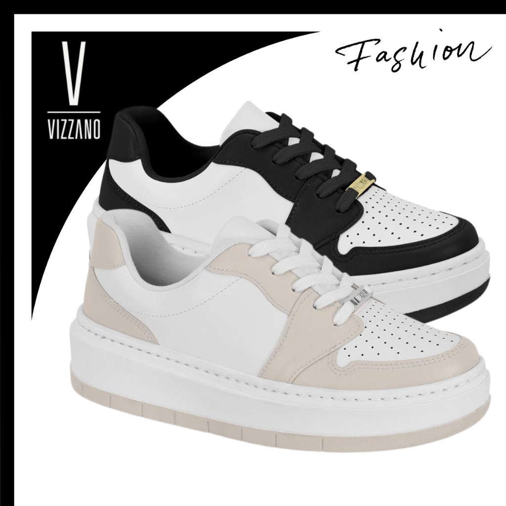Tênis Feminino Vizzano Original Casual Plataforma Confortável Estiloso Uso Dia a Dia Moda Tendência