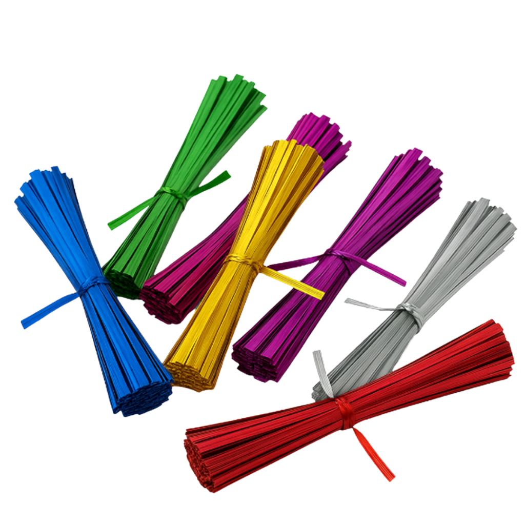 Lacre de Arame Metalizado 10cm – 100 Unidades – Fecho para Sacos e Embalagens em Oferta na Shopee