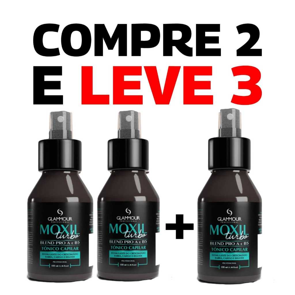 kit Serum tonico Crescimento Barba Cabelo E Sobrancelha 100ml Envio Imediato 3 unidades em Oferta na Shopee