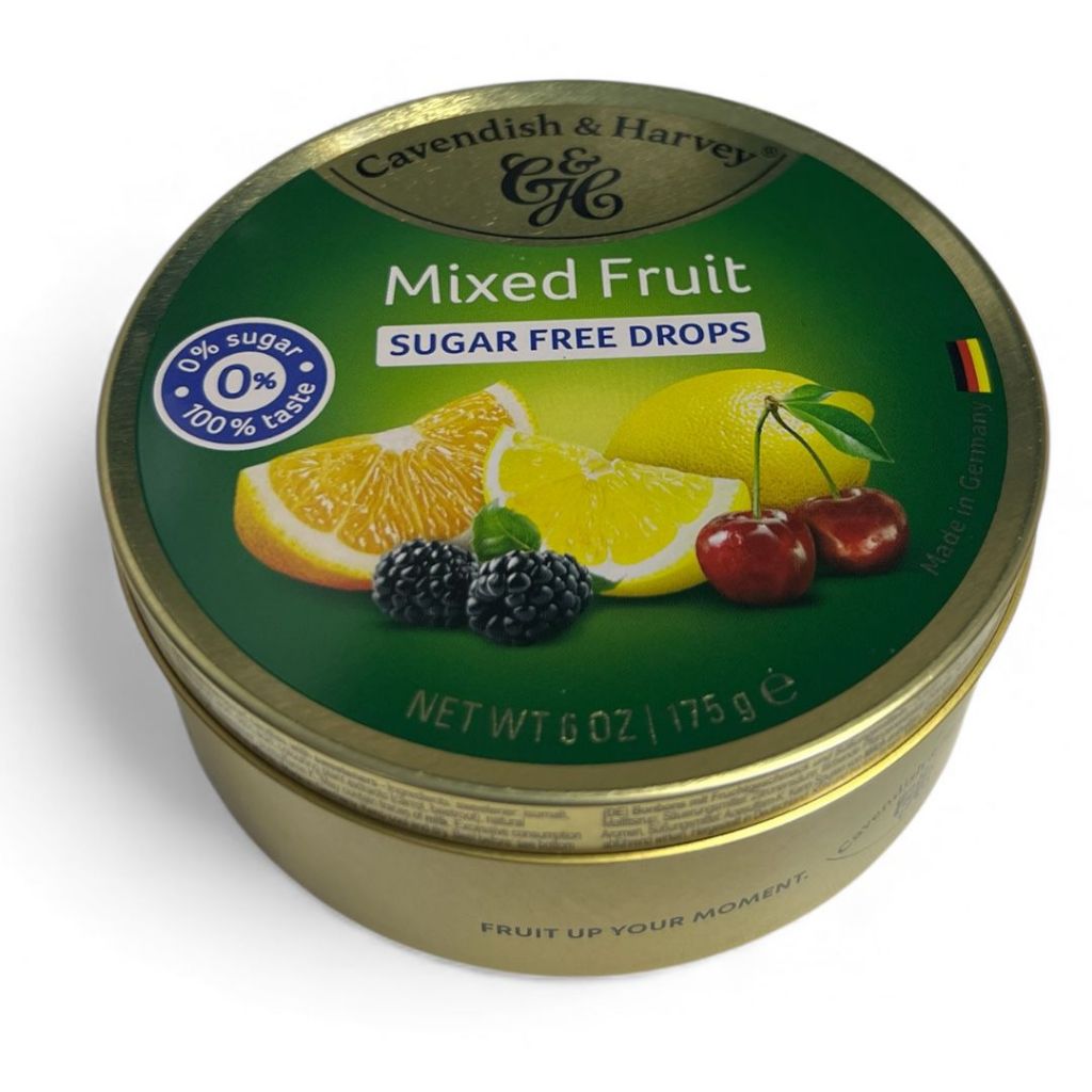 Bala Frutas Zero Açúcar Cavendish & Harvey Lata 175g