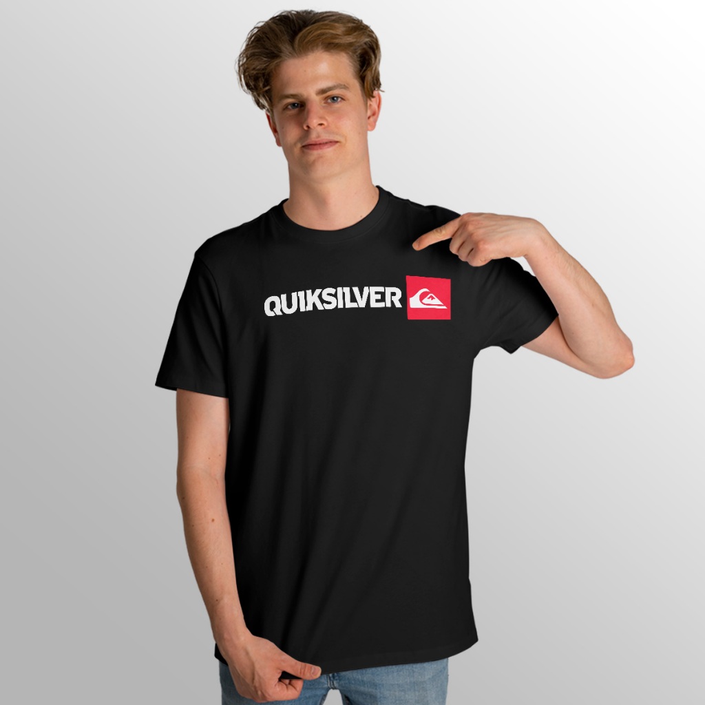 Camiseta Surf Quicksilver Logo Clássica 100% Algodão 30.1 Penteado Premium Unissex