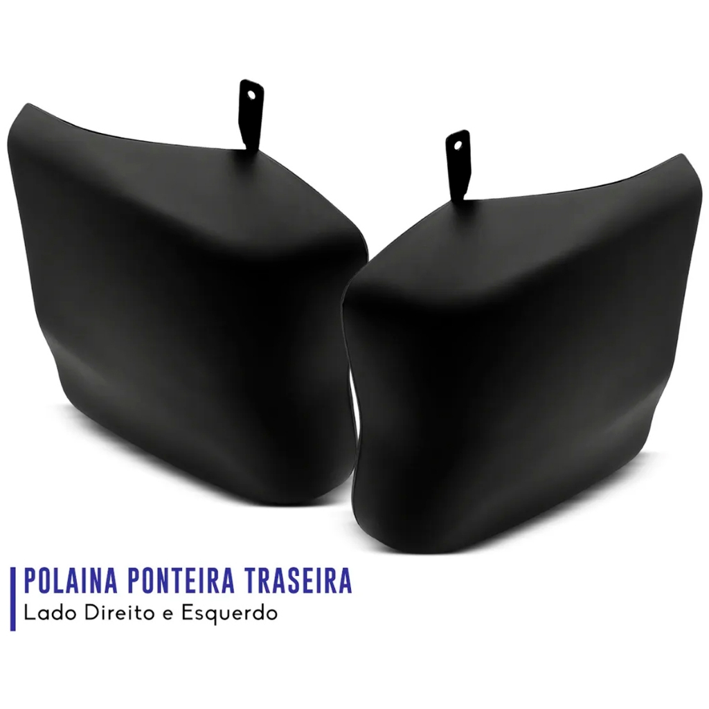 Par Ponteira Parachoque Traseiro S10 1995 a 1999 Preto