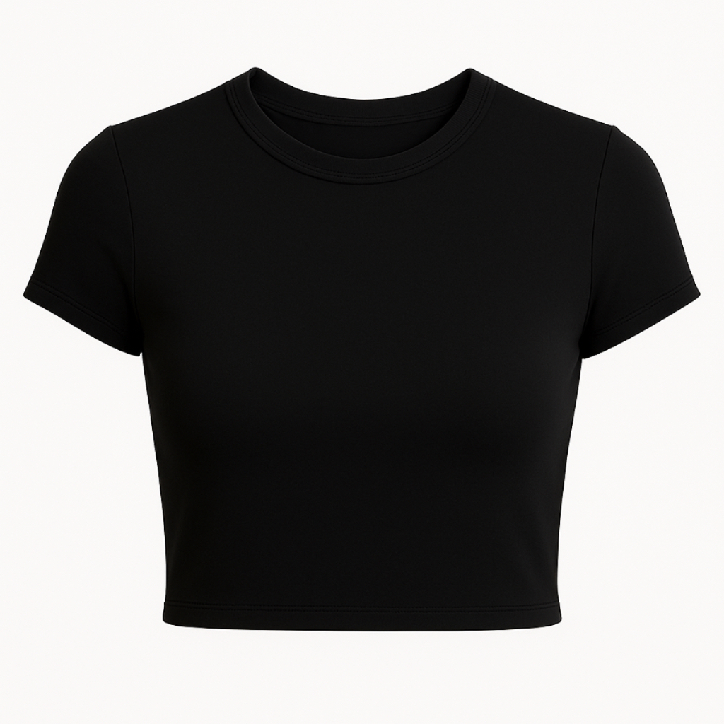 Camiseta Cropped Feminino Poliamida Fitness Casual