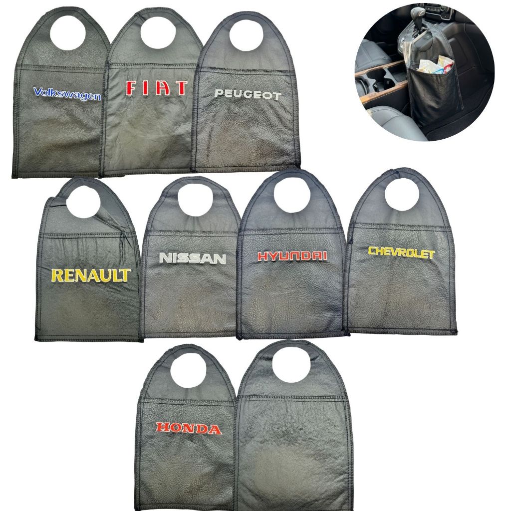 Lixeira Para Carro Couro Ecológico Porta Lixo Universal em Oferta na Shopee