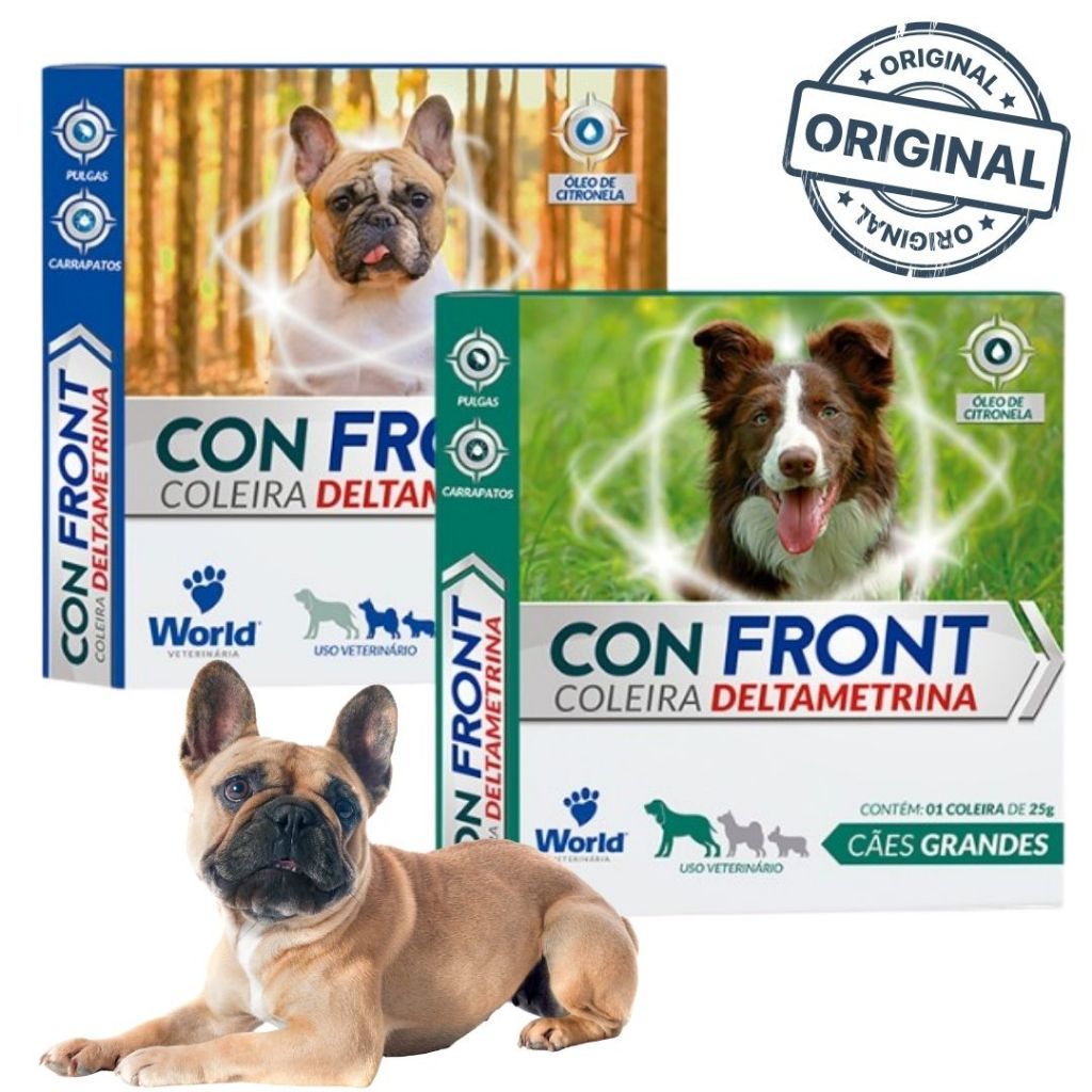 Coleira Confront Anti Pulgas E Carrapatos Para Cães Proteção contra Leishmaniose em Oferta na Shopee