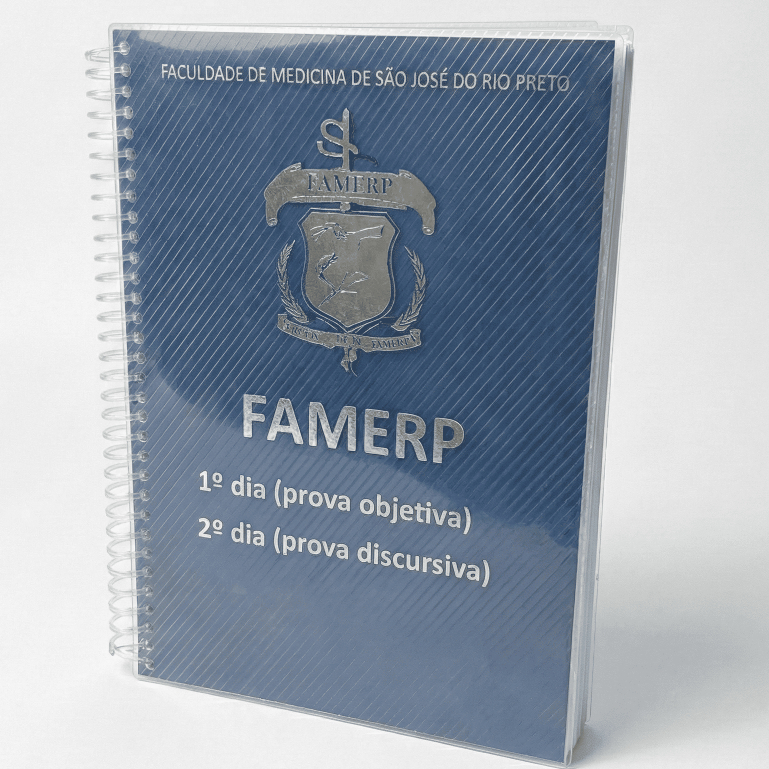 APOSTILA DE PROVA FAMERP 2025/2026 - Caderno de Provas + Gabarito + Folhas de Redação