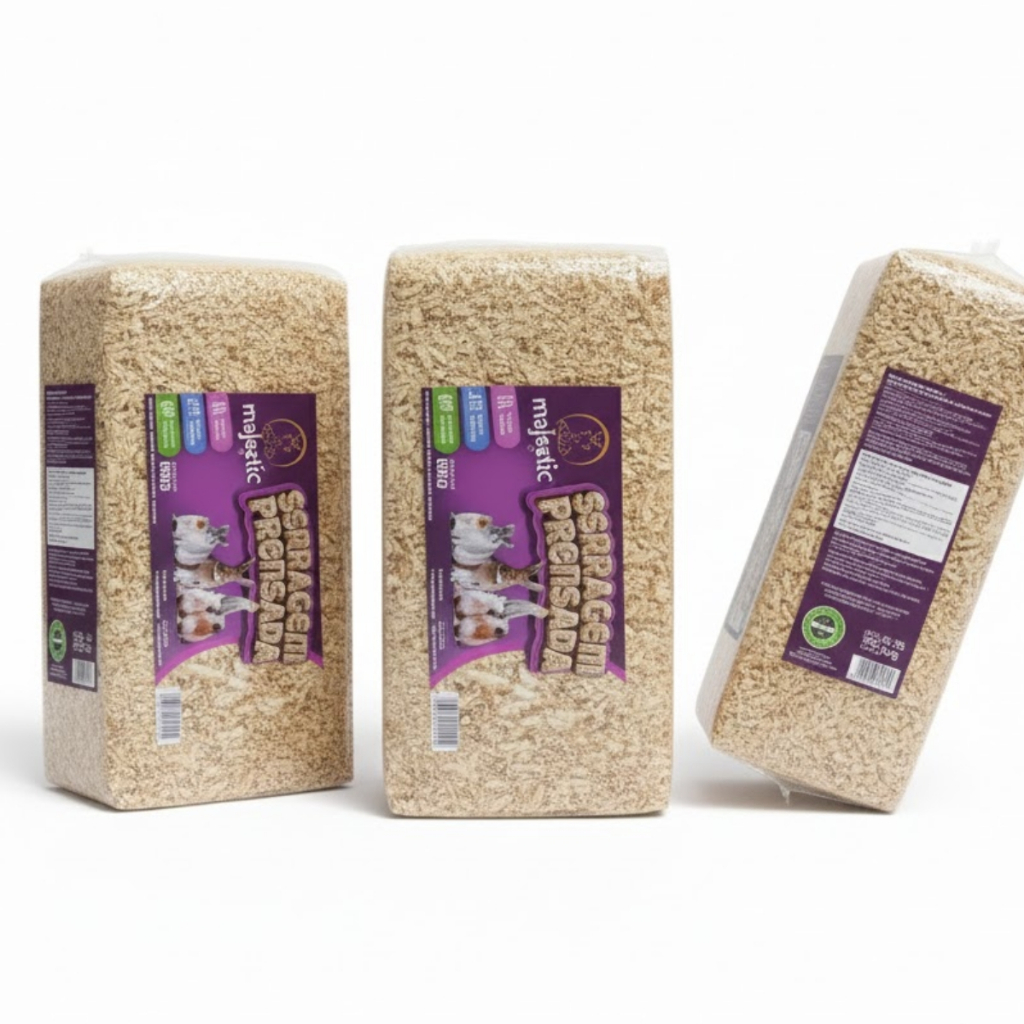 Serragem Prensada Majestic 800g Maravalha Hamster Roedores Coelhos em Oferta na Shopee