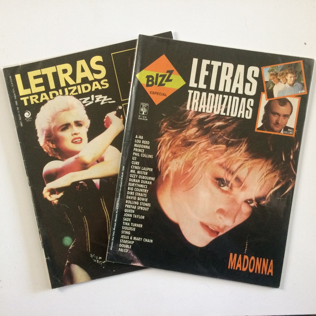 MADONNA COMBO REVISTA BIZZ LETRAS TRADUZIDAS EM EXCELENTE ESTADO