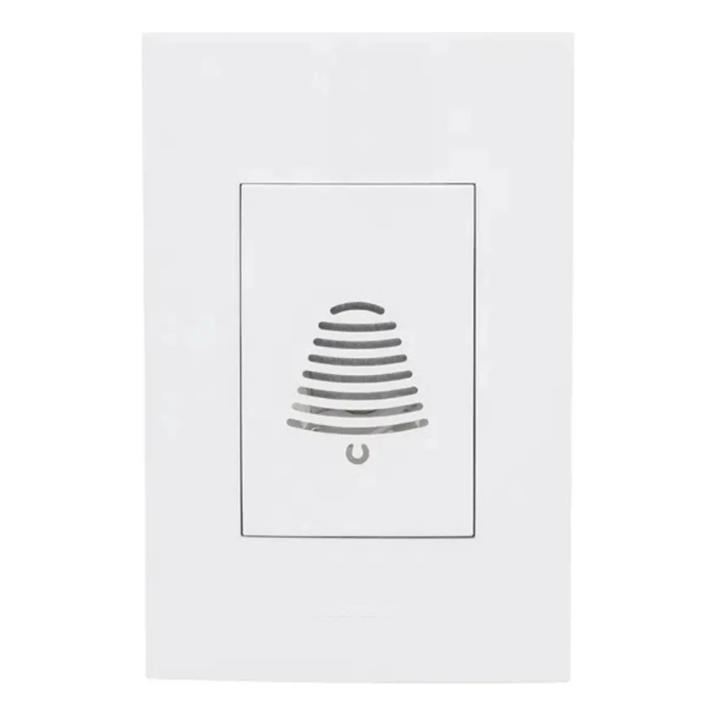 Campainha De Embutir Cigarra Inova Pro Branco Bivolt 85063 127/220v