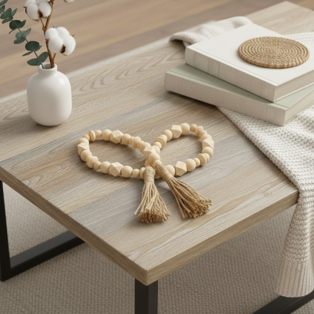 Colar Decorativo Minimalista em Madeira Natural para Ambientes Modernos em Oferta na Shopee