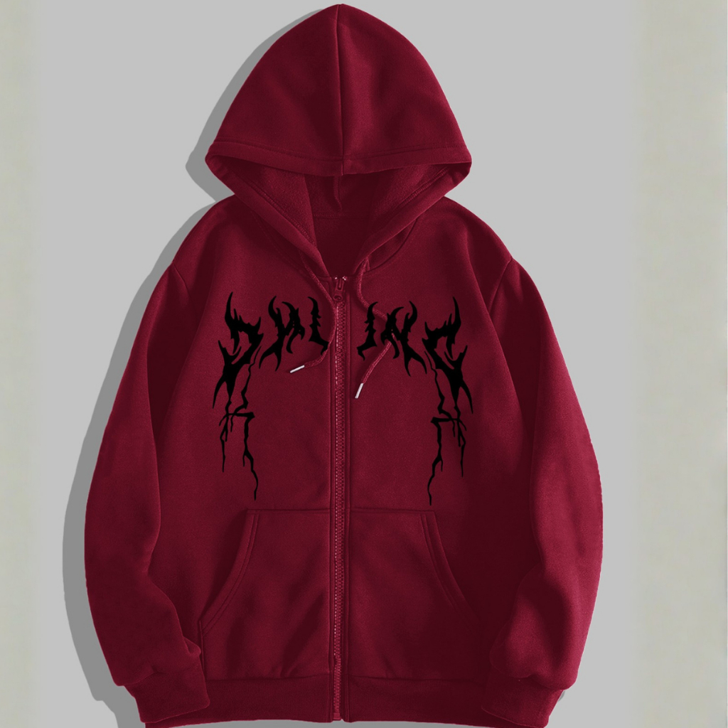 Moletom Ziper Estampa Dark Streetwear Unissex Gótica Moderna Lançamento em Oferta na Shopee