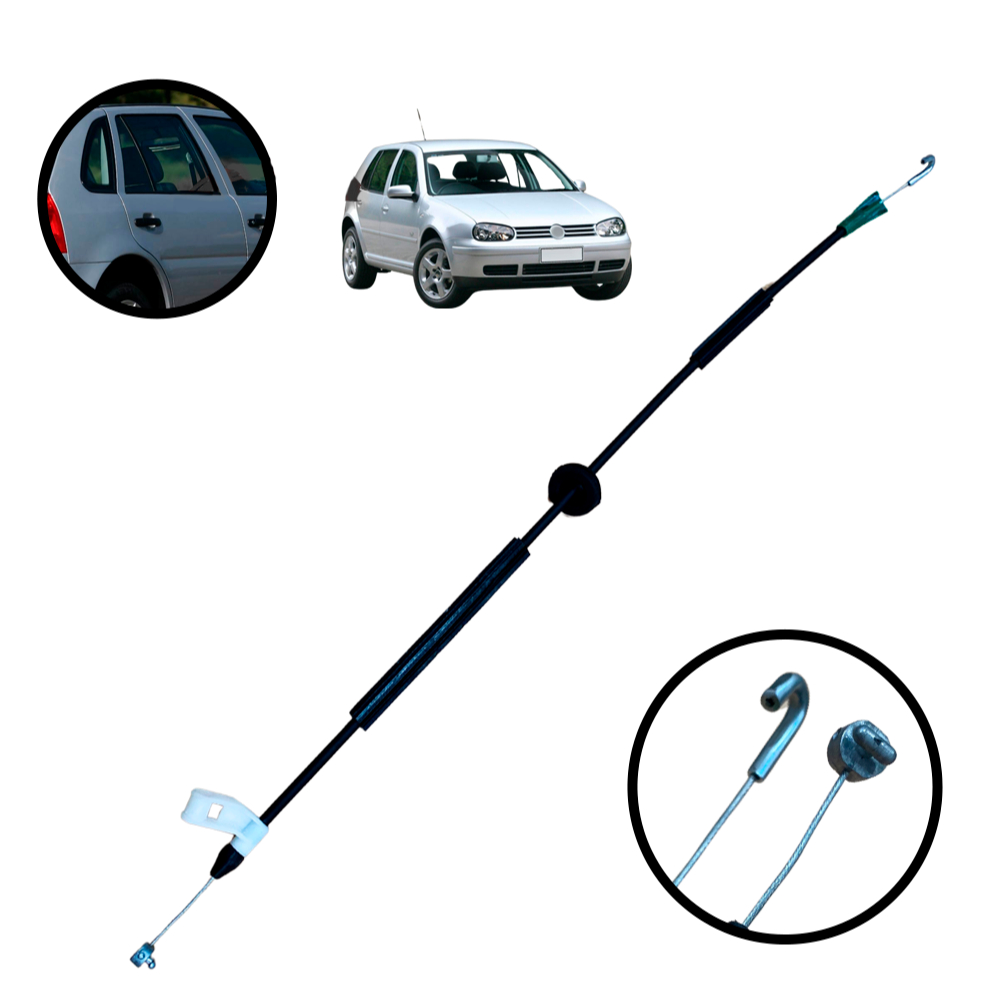 Cabo Abertura Porta Fechadura Traseiro Direito Golf Bora 1997 1998 1999 2000 2001 2002 2003 a  2006
