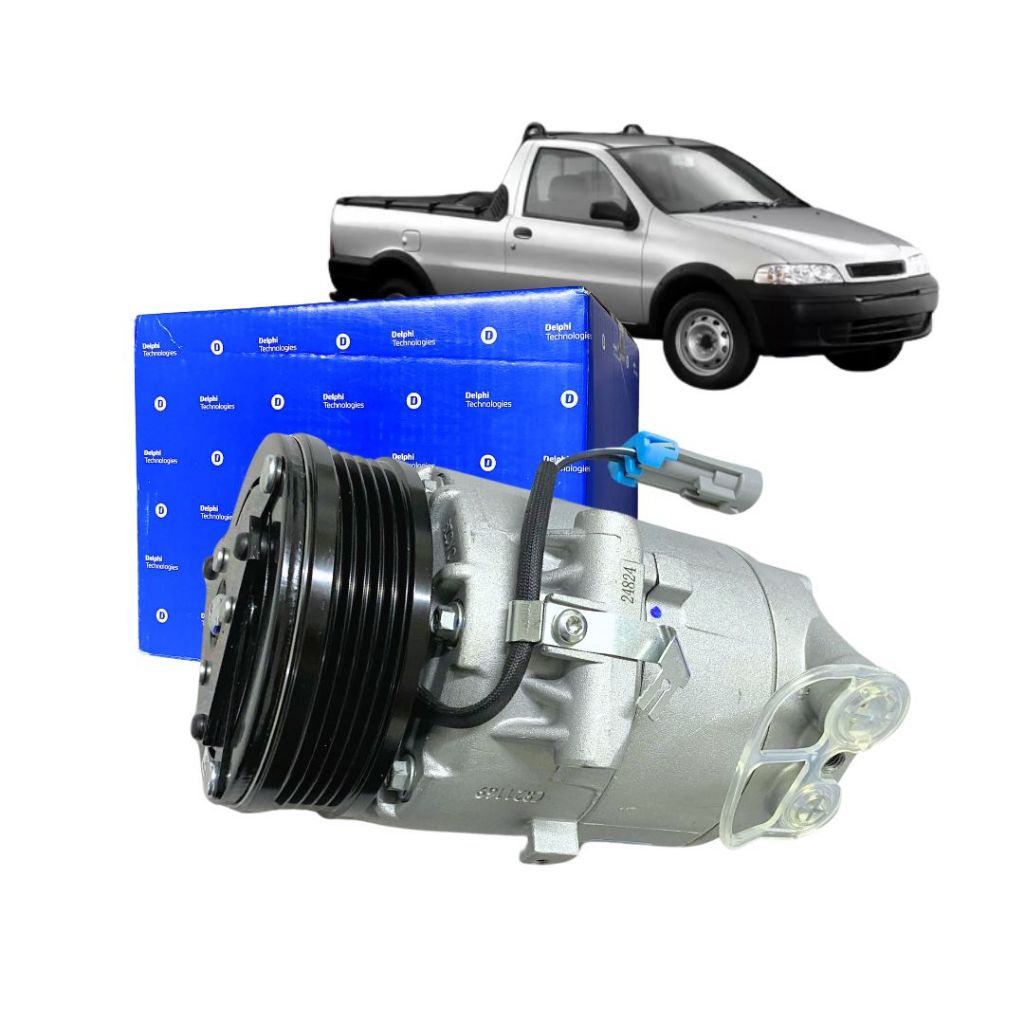 Compressor Ar Condicionado Para Fiat Strada 1.8 2003 a 2008 Delphi CS10040 51861435