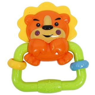 Chocalho Leão Amarelo e Laranja com Argolas | Brinquedo Didático | Barulho Macio em Oferta na Shopee