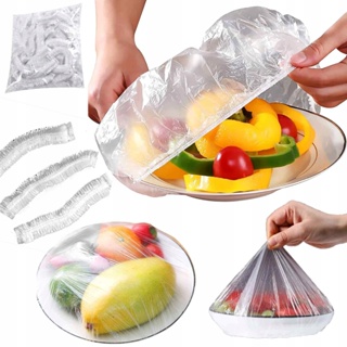 Kit Tampa Descartável Protetor Alimentos Capa Elástica Plástico Saco Flexível Prato Panela Potes em Oferta na Shopee