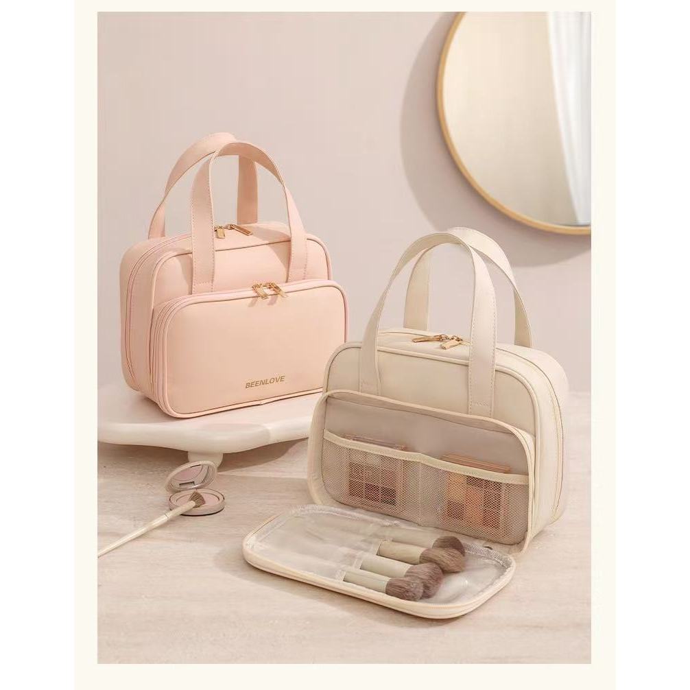 Bolsa cosmética portátil de grande capacidade, lavagem portátil de cosméticos para viagem, armazenamento em Oferta na Shopee