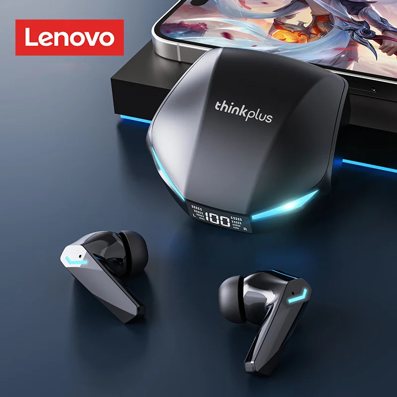Lenovo XT53 Bluetooth 5.4 Fones de Ouvido Ultra Baixa Latência Som Estéreo Música GM2 Pro Max Cancelamento De Ruído Ativ