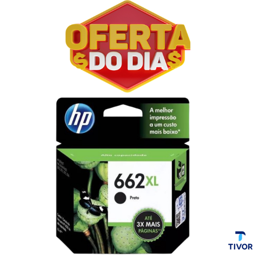 Cartucho 662XL Original Preto Para Impressoras Cz105ab 2516, 3516, 3546, 2546, 2646