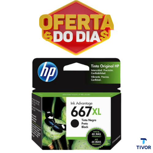 Cartucho HP 667XL Preto Original E Lacrado Compatível Impressoras Deskjet Ink Advantage 2800 2774 em Oferta na Shopee