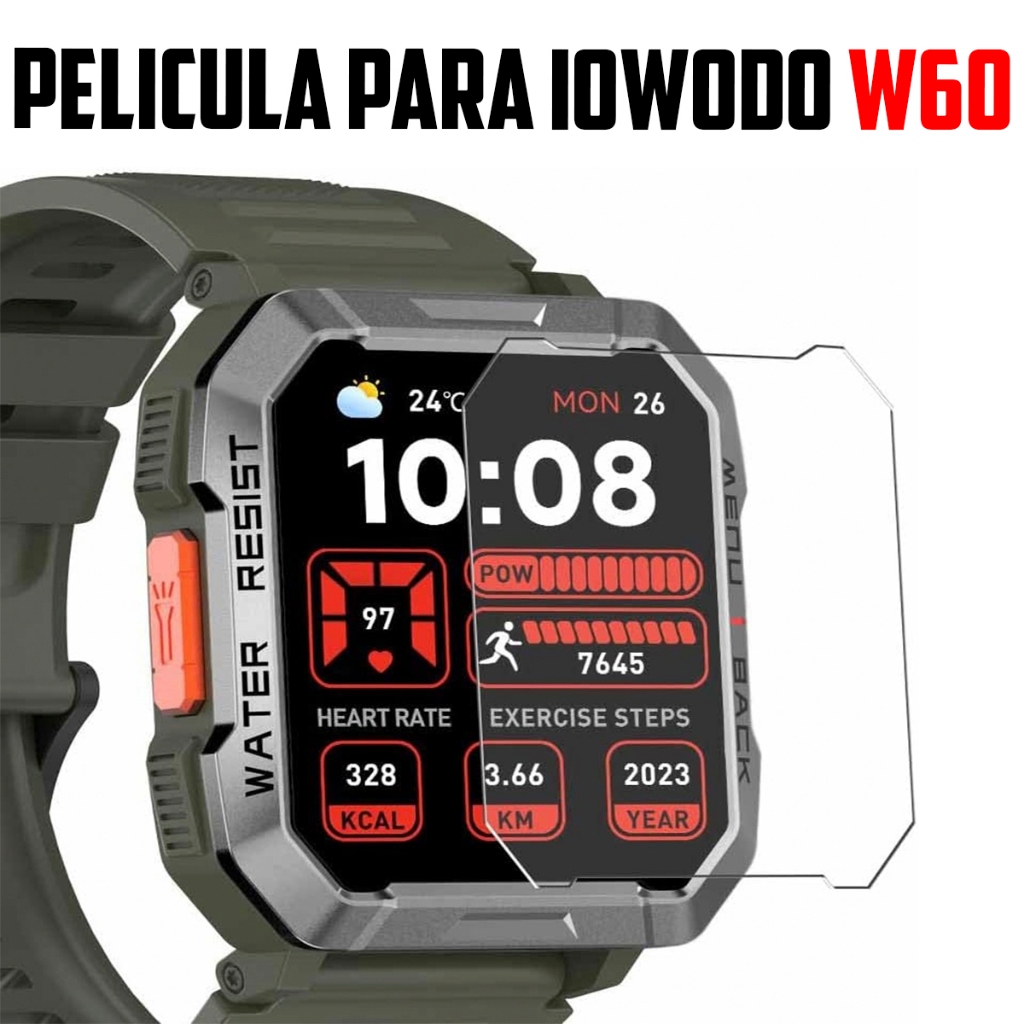 Pelicula de Hidrogel para Smartwatch IOWODO W60 gel Super Resistente promocao