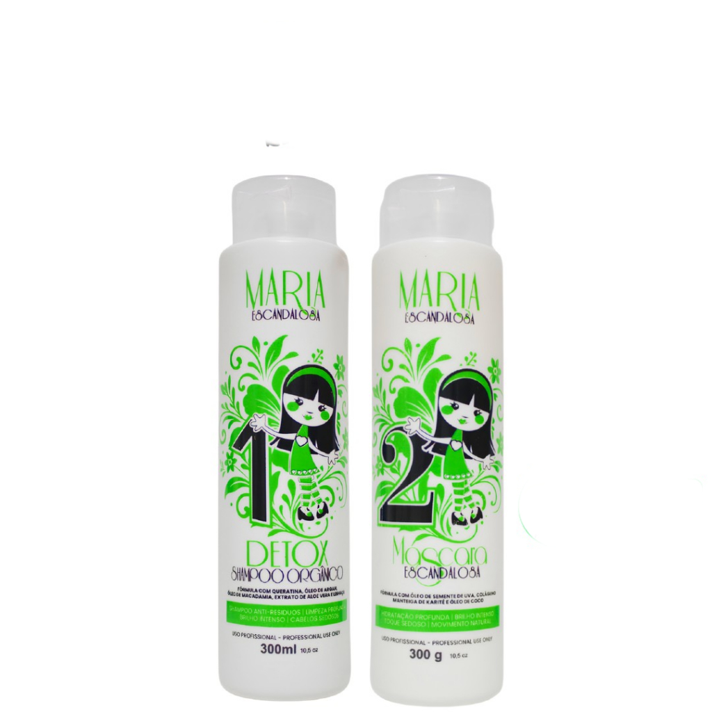 Maria Escandalosa Kit Redutora Orgânica Sem Formol 2x300ml em Oferta na Shopee