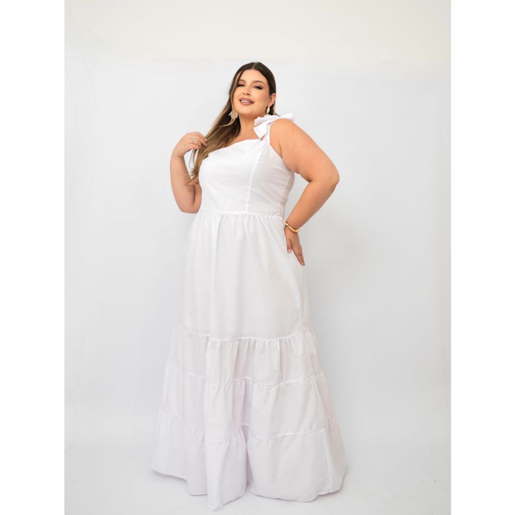 Vestido Longo Plus Size Versátil Casual Com Alça Multiuso em Oferta na Shopee