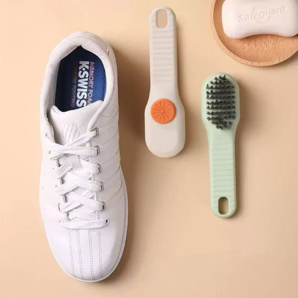 kit Escova Limpa Sapato Tenis Boné Roupa Com Dispenser Reservatório Sabão Portatil WL-2298