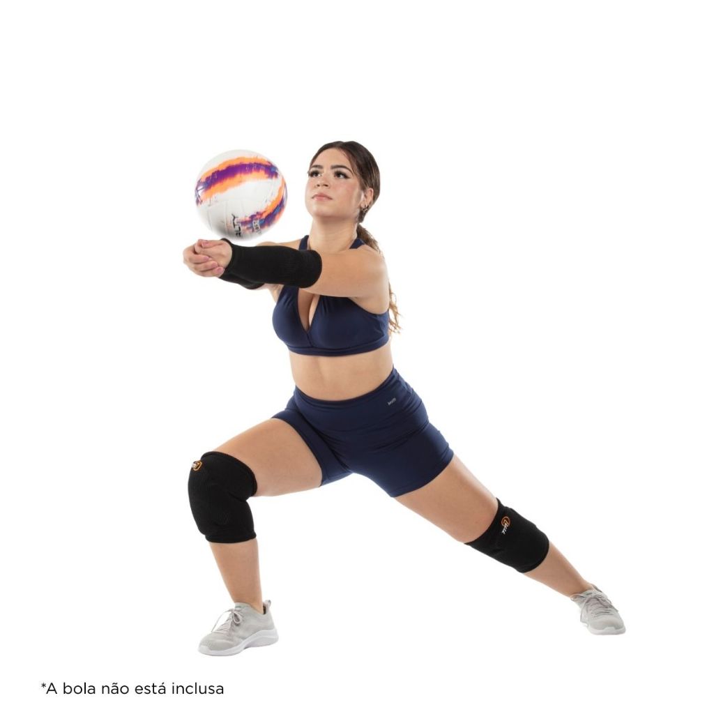 Kit Joelheira Manguito Curto Para Volei Proteção TM7