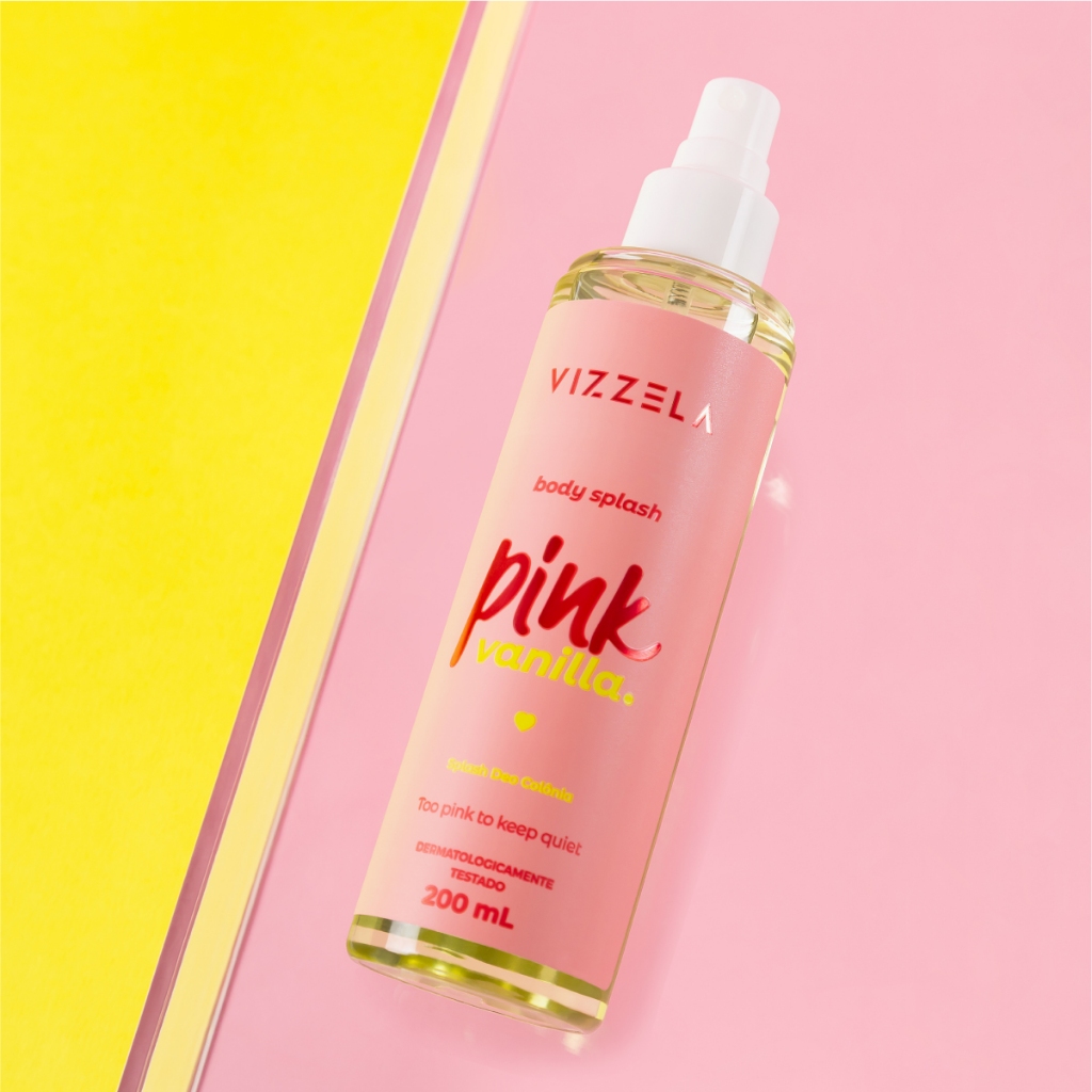 Body Splash Vizzela Pink Vanilla Floral Frutal Baunilha Vegano Original em Oferta na Shopee