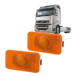 Par Lanterna Lateral Delimitadora Para Caminhão Volvo FH FH13 Led 12/24v Bivolt Âmbar