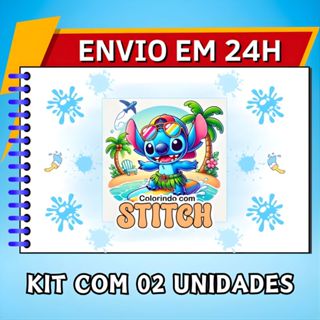 Livros de Colorir Stitch – Infantil, 50 Desenhos Cada, A5, Espiral em Oferta na Shopee