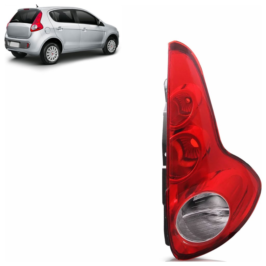 Lanterna Traseira Palio G5 2012 2013 2014 2015 2016 2017 Bicolor Lente Lisa Acrilico em Oferta na Shopee