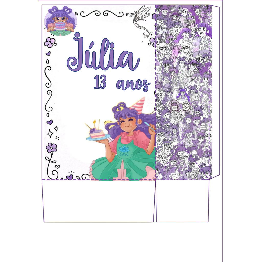 Sacolinhas Personalizadas Lembrancinhas para festa Tema Princesa Desastrada - Pegue e Monte