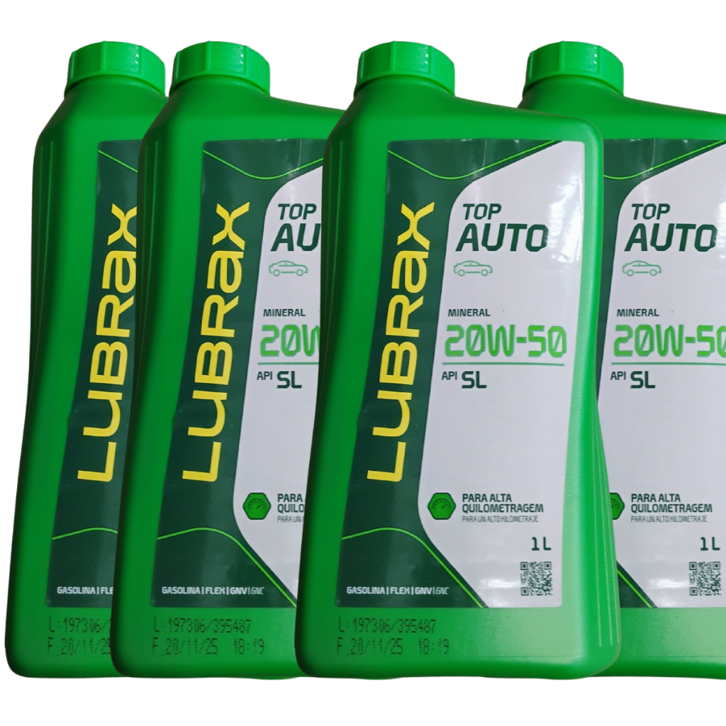 Kit 4 Óleo Para Motor 20w50 Lubrax Api Sl em Oferta na Shopee