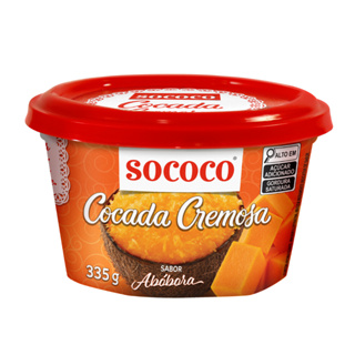 Cocada Cremosa Sabor Abóbora - Sococo 335gr em Oferta na Shopee