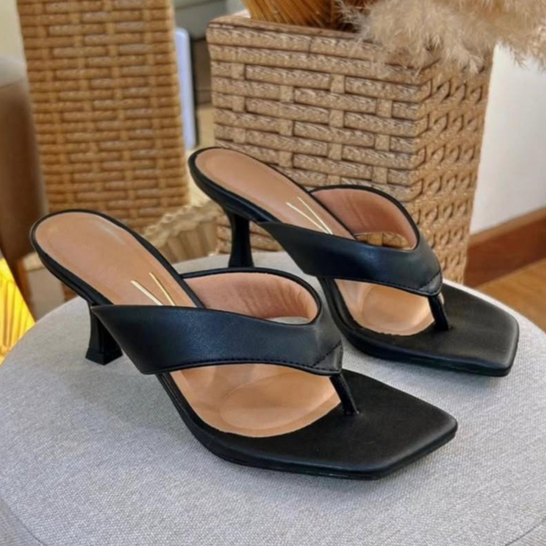 Tamanco Feminino Elegante Salto Fino Social Tendência Vizzano 6536.101 em Oferta na Shopee