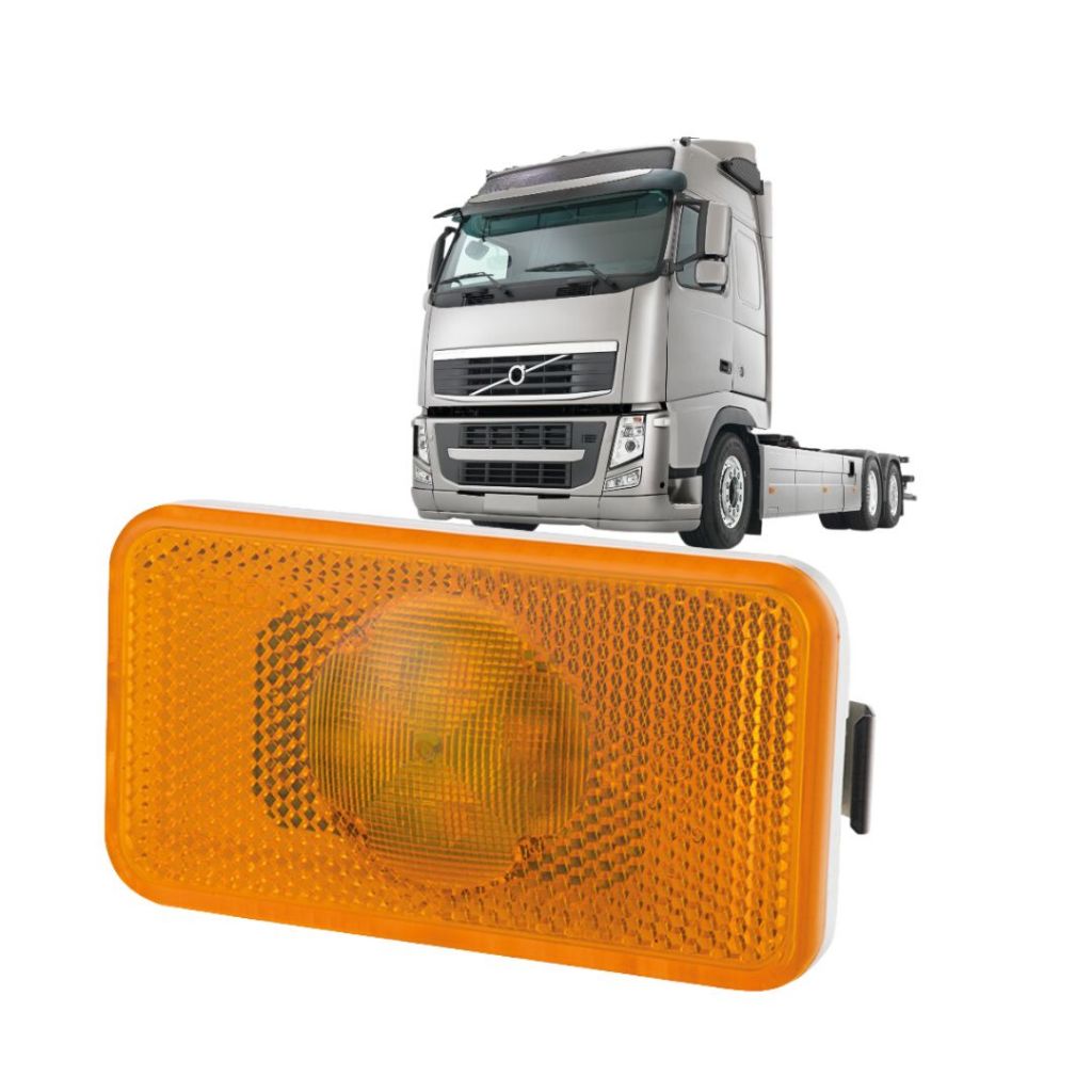 Lanterna Lateral Delimitadora Para Caminhão Volvo FH FH13 Led 12/24v Bivolt Âmbar em Oferta na Shopee