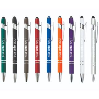 Kit Canetas Metal Touch Personalizadas a Laser Logo Brindes Eventos em Oferta na Shopee