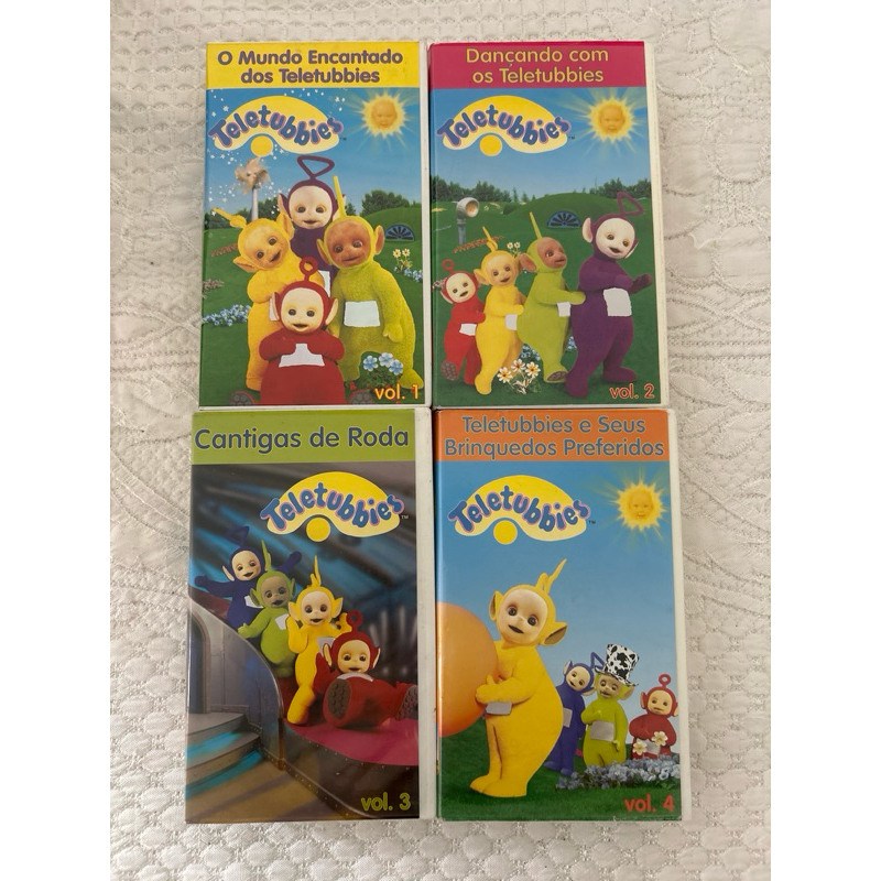 VHS Teletubbies vol.1, vol.2, vol.3 e vol.4