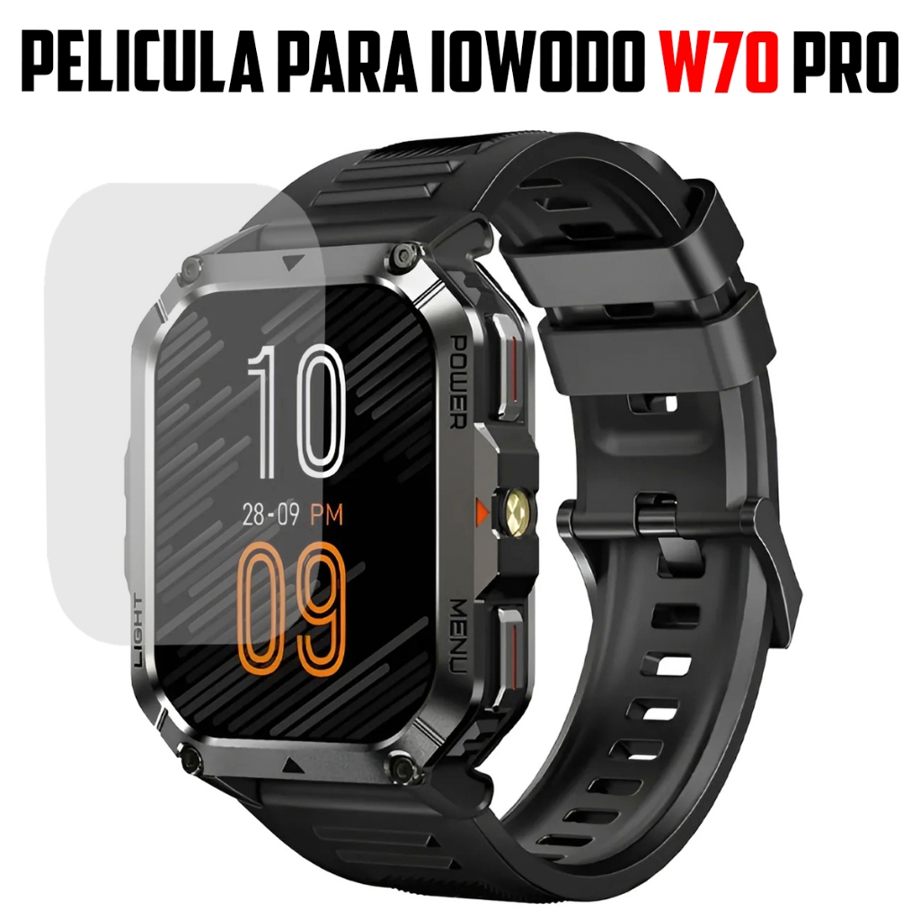 Pelicula de Hidrogel para Smartwatch IOWODO W70 PRO gel Super Resistente promocao