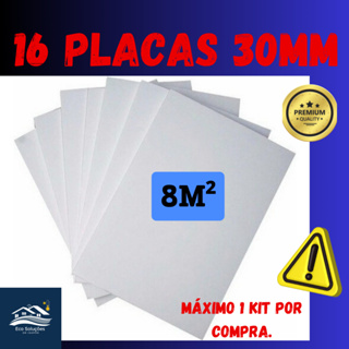 Placas de Isopor 30mm Anti chamas Para Forro Teto e parede 100CM X 50CM em Oferta na Shopee