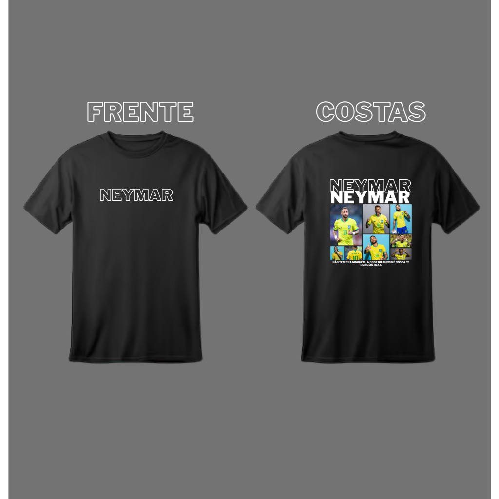 Camiseta Algodão  Neymar Futebol Jogador Copa do Mundo 2026  Streetwear oferta promoção