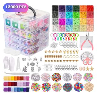 Kit de miçangas completo acessórios, fios, pingentes e ferramentas para fazer pulseiras e colares em Oferta na Shopee