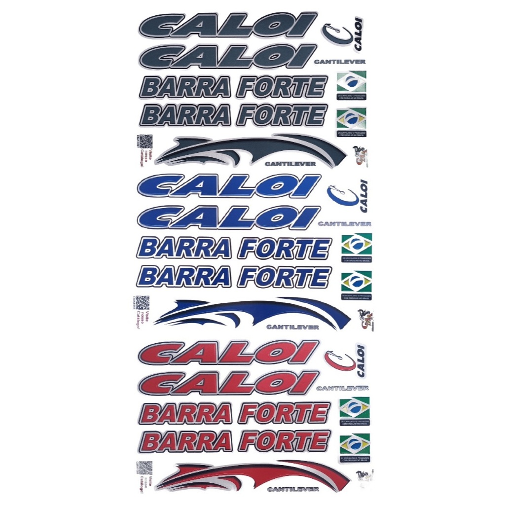 Kit Adesivo Pra Bike Bicicleta Caloi Barra Forte