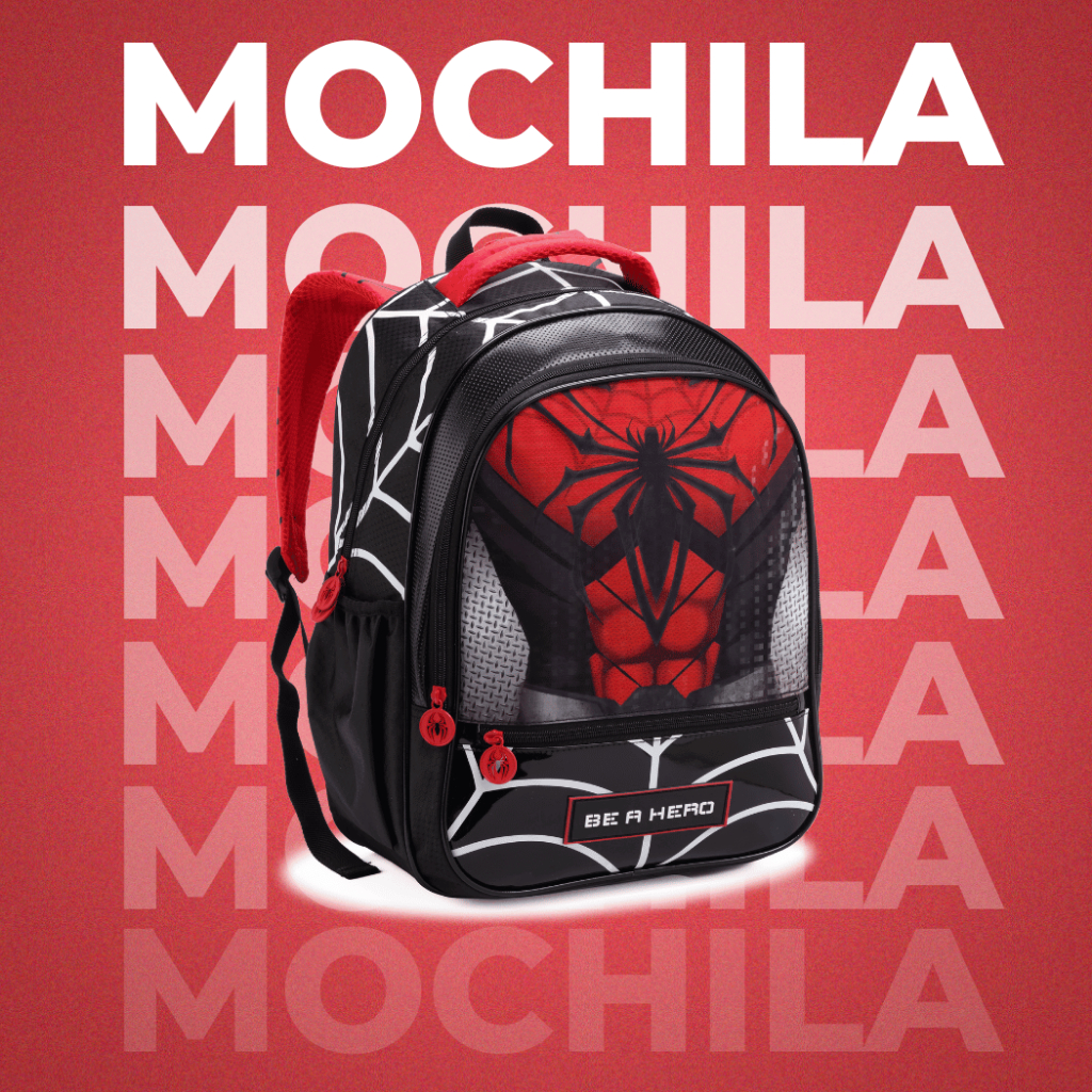 Mochila Escolar Infantil Spider Aranha Menino Lancheira Estojo Duplo Resistente Premium em Oferta na Shopee