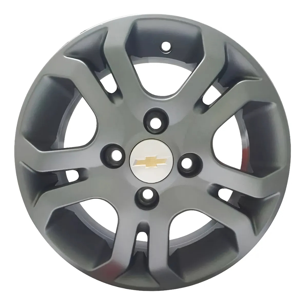 Kit 4 Rodas Aro 13 4x100 GM Classic Vectra Elegance Grafite Fosca Krmai R4