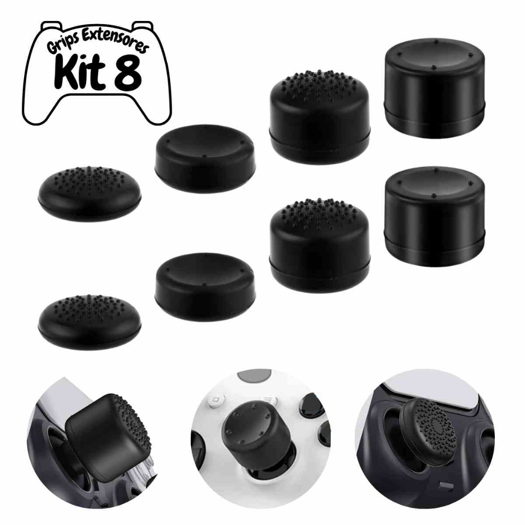 Kit Grips Extensores Protetores Analógicos Joystick PS3 PS4 PS5/ XBox 360 ONE S/X Series S/X em Oferta na Shopee